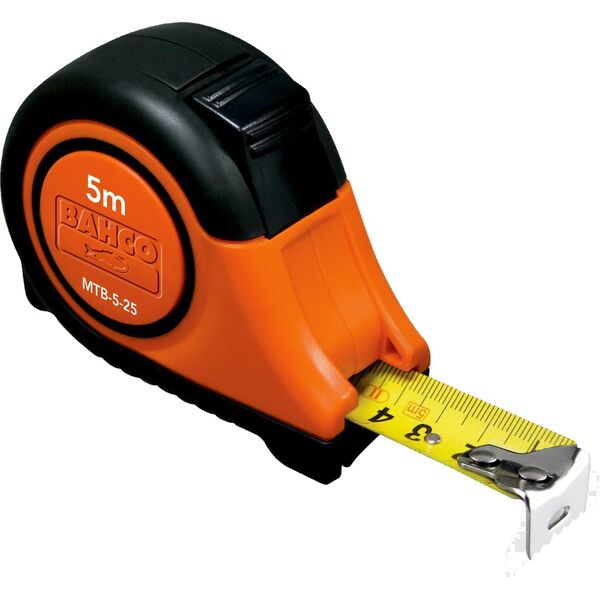 Bahco Ruletė Bahco MTB 5m x 25mm su aut. stabdžiu gumuota, magnetas