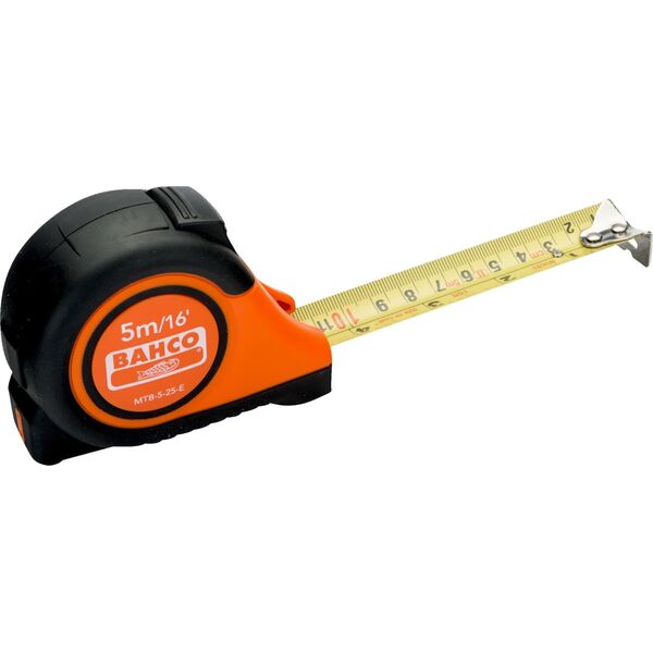Bahco Ruletė Bahco MTB 5m x 25mm su aut. stabdžiu gumuota, magnetas