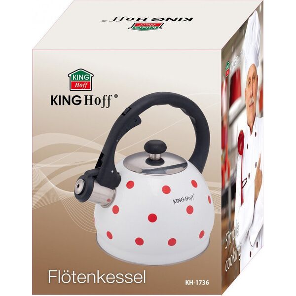 KingHoff CZAJNIK EMALIOWANY W GROSZKI KINGHOFF 2.0L KH-1736