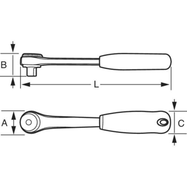 Bahco Terkšlė vartoma galva 1/4" 149mm Bahco