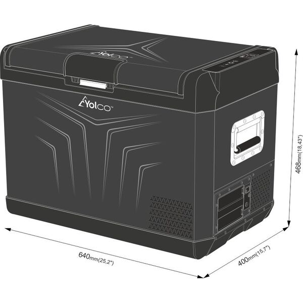 Lodówka turystyczna Yolco GCX47 Black 47 l