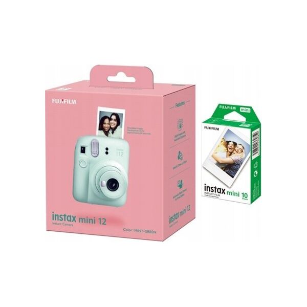 Aparat cyfrowy Fujifilm Fujifilm | Instax Mini 12 Camera + Instax Mini Glossy (10pl) | Mint Green | 800