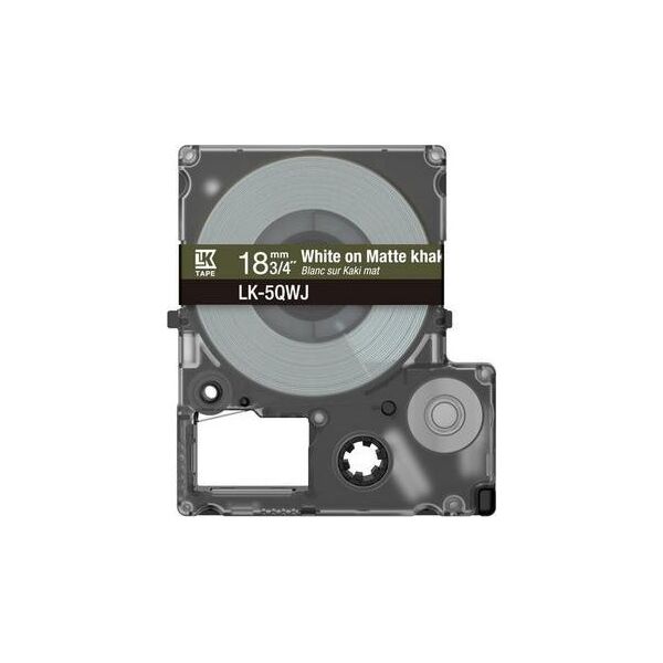 Epson Epson LabelWorks LK-5QWJ - Weiss auf Matt-Khaki - Rolle (1,8 cm x 8 m) 1 Kassette(n) Hangebox - Bandkassette - fur LabelWorks LW-C410, LW-C610