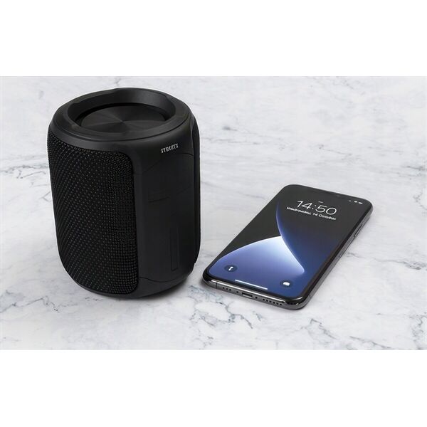 Głośnik Streetz STREETZ vandeniui atspari „Bluetooth“ kolonėlė,TWS, 10 W, IPX7, 3,5 mm,, AUX, su mikrofonu, juoda CM765