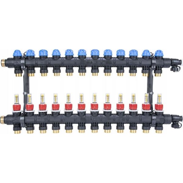 Afriso Afriso rozdzielacz ProCalida EF1 K 12 obiegów grzewczych, G1", 0,2÷1,6 l/min 81272