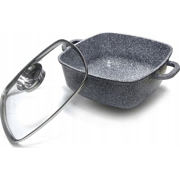 Zilner BRYTFANNA GARNEK KWADRATOWY 5.5L 26cm ZILNER GREY ZL-7059