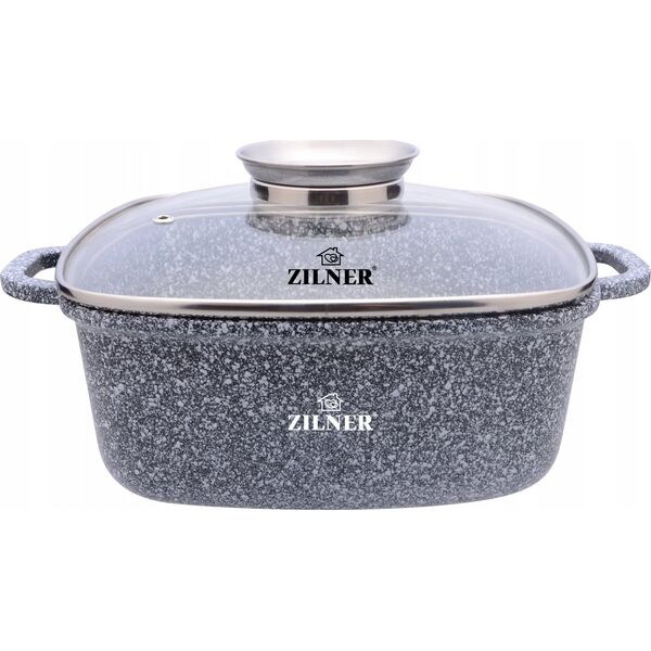 Zilner BRYTFANNA GARNEK KWADRATOWY 5.5L 26cm ZILNER GREY ZL-7059