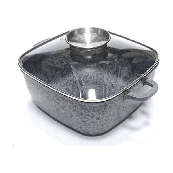 Zilner BRYTFANNA GARNEK KWADRATOWY 5.5L 26cm ZILNER GREY ZL-7059