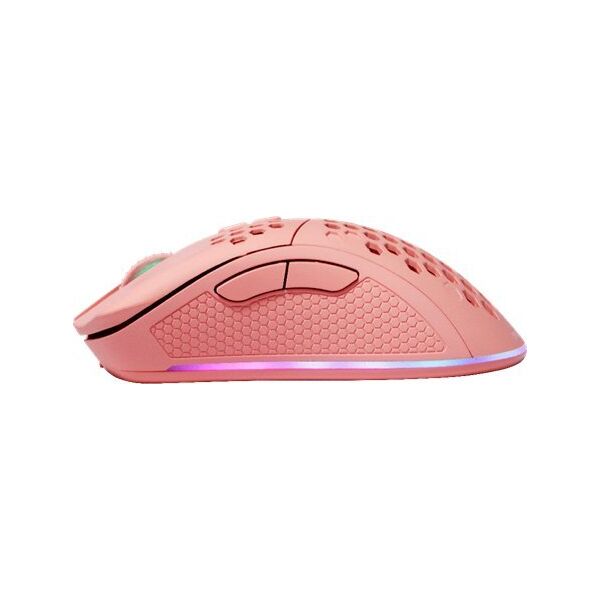 Mysz Deltaco Belaidė itin lengva žaidimų pelė DELTACO GAMING Rožinis LINE PM80 70g svorio, RGB, SPCP6651, 400-4800 DPI, 1000 Hz, rožinė / GAM-120-P
