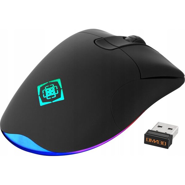 Mysz Deltaco Pelė DELTACO GAMING belaidė, 16.000 DPI, RGB, USB-C/USB-A, juoda / GAM-107