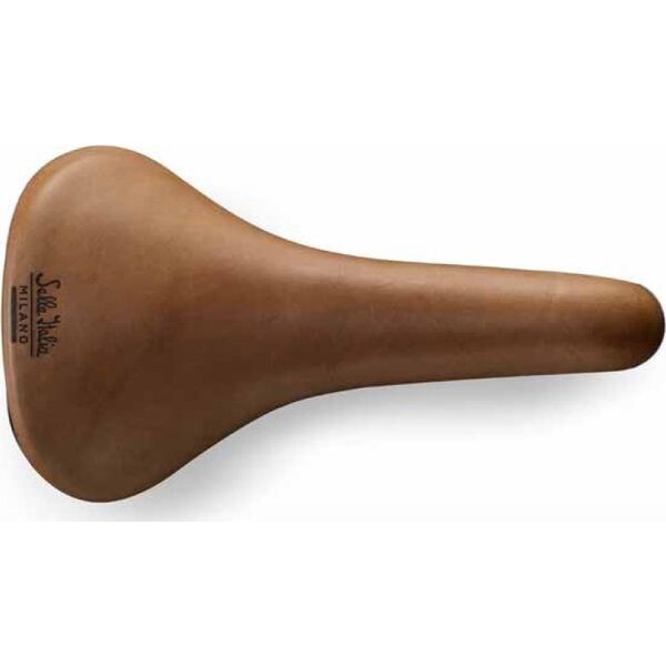Selle Italia Siodło SELLA ITALIA TURBO RACER Fec Alloy 7, skórzane jasne brązowe 370g (NEW)