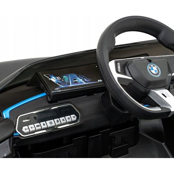 BMW Autko BMW i4 na akumulator dla dzieci Czarny + Wolny Start + EVA + Ekoskóra + Audio LED + Pilot