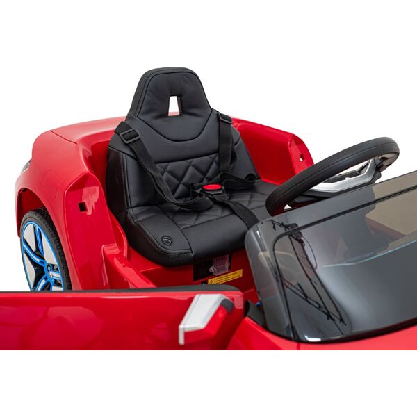 BMW Autko BMW i4 na akumulator dla dzieci Czerwony + Wolny Start + EVA + Ekoskóra + Audio LED + Pilot