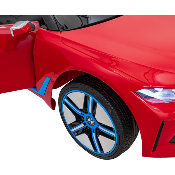 BMW Autko BMW i4 na akumulator dla dzieci Czerwony + Wolny Start + EVA + Ekoskóra + Audio LED + Pilot