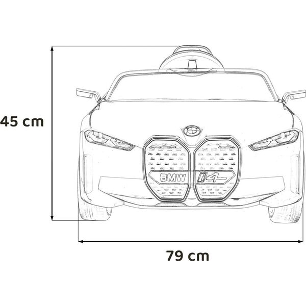 BMW Autko BMW i4 na akumulator dla dzieci Czerwony + Wolny Start + EVA + Ekoskóra + Audio LED + Pilot