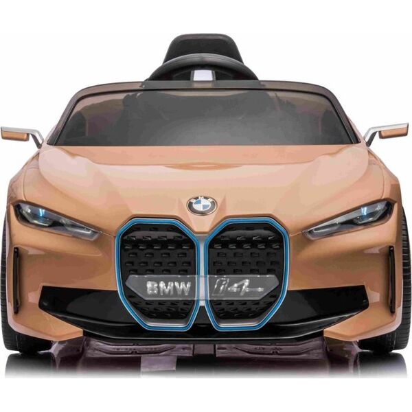 BMW Autko BMW i4 na akumulator dla dzieci Złoty + Wolny Start + EVA + Ekoskóra + Audio LED + Pilot