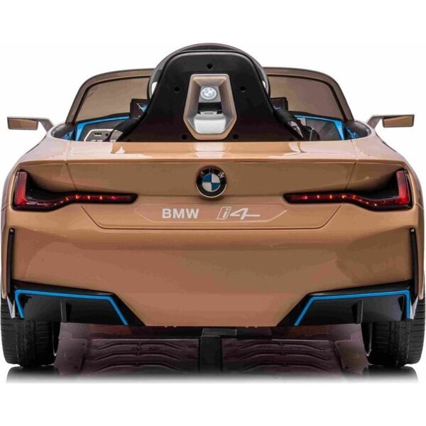 BMW Autko BMW i4 na akumulator dla dzieci Złoty + Wolny Start + EVA + Ekoskóra + Audio LED + Pilot