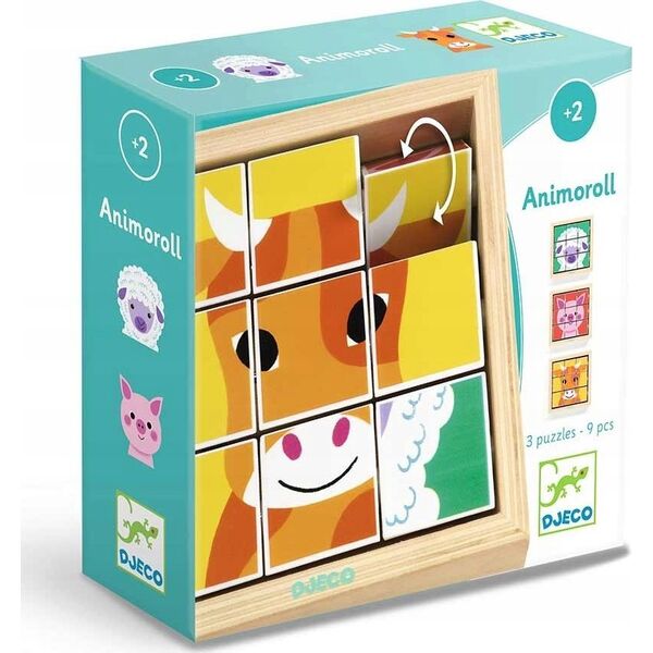 Djeco Djeco Medinė dėlionė – Suk gyvūnėlį - Animoroll