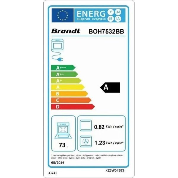 Piekarnik Brandt BRANDT BOH7532BB Orkaitė
