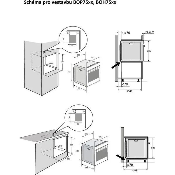 Piekarnik Brandt BRANDT BOH7532BB Orkaitė