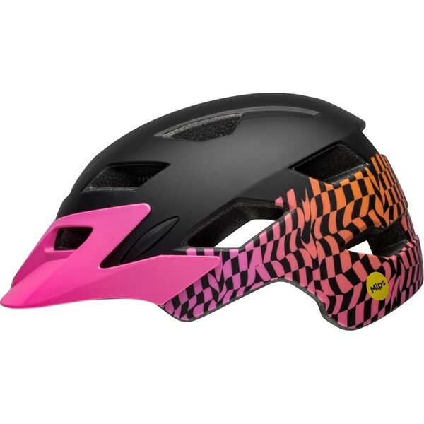 Bell Kask juniorski BELL SIDETRACK Rozmiar kasku: Uniwersalny(50-57 cm), Wybierz kolor: Wavy Checks Matte Black