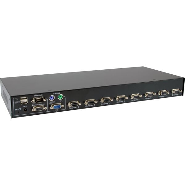 Przełącznik LevelOne LevelOne KVM-3208 przełącznik KVM Możliwości montowania w stelażu Czarny