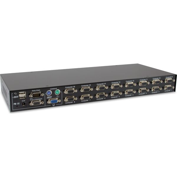 Przełącznik LevelOne LevelOne KVM-3216 przełącznik KVM Możliwości montowania w stelażu Czarny