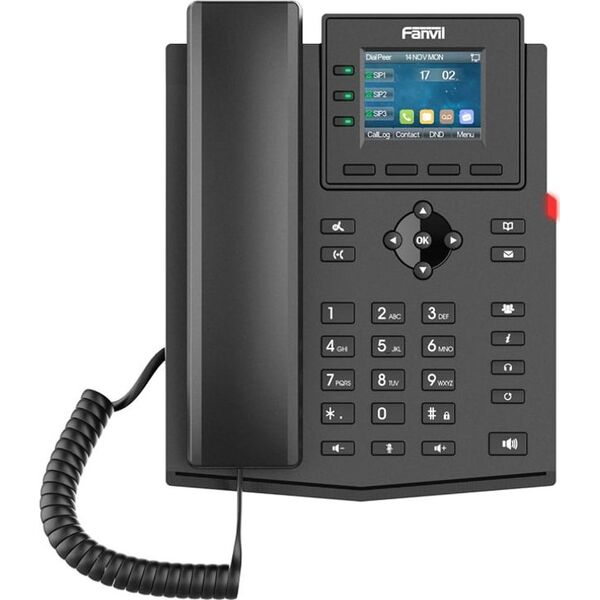Telefon Fanvil Fanvil X303W telefon VoIP Czarny 4 linii LCD Wi-Fi