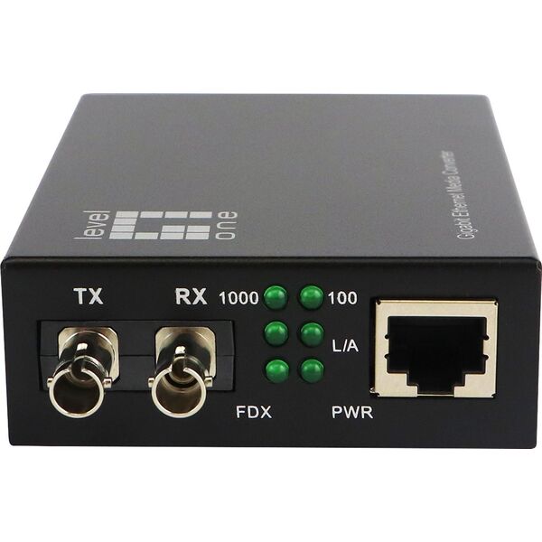 Konwerter światłowodowy LevelOne LevelOne GVT-2003 konwerter sieciowy 1000 Mbit/s 1310 nm Pojedynczy Czarny