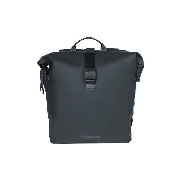 Basil Sakwa podwójna BASIL SOHO DOUBLE PANNIER BAG NORDLICHT MIK, MIK System (ready to go) 41L 100% wodoodporna night black oświetlenie Nordlicht Technology