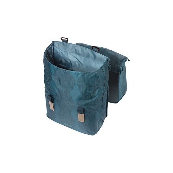 Basil Torba na bagażnik BASIL ELEGANCE DOUBLE PANNIER BAG MIK 40-49L, MIK System (ready to go) wodoodporna estate blue (NEW 2024)