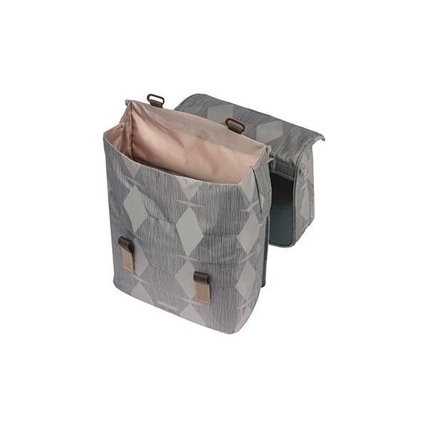 Basil Torba na bagażnik BASIL ELEGANCE DOUBLE PANNIER BAG MIK 40-49L, MIK System (ready to go) wodoodporna chateau taupe (NEW 2024)