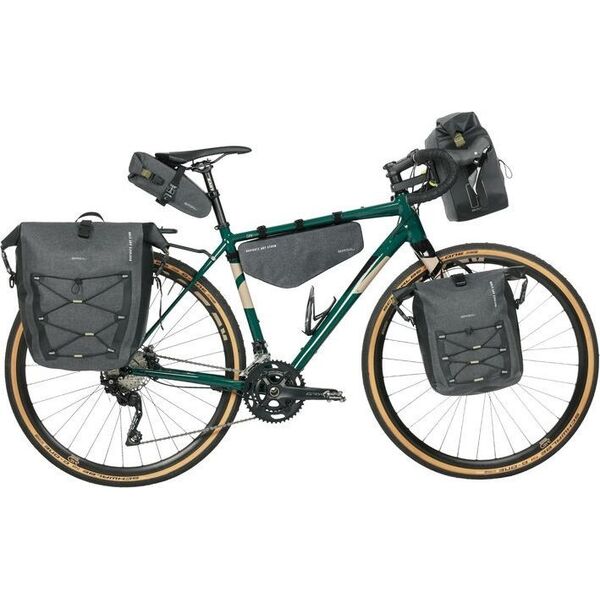 Basil Sakwa pojedyncza BASIL NAVIGATOR STORM SINGLE PANNIER BAG L 25-31 L, Hook On System, wodoodporna, grey black (NEW 2024)