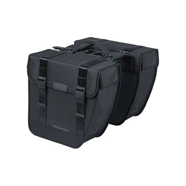 Basil Sakwa miejska podwójna BASIL TOUR DOUBLE PANNIER BAG MIK 28L, MIK System (ready to go) wodoodporna black (NEW 2024)