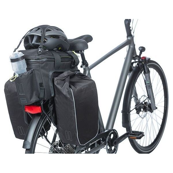 Basil Torba na bagażnik BASIL MILES TARPAULIN TRUNKBAG XL PRO 9-36L, 100% wodoodporna black lime (bez płytki mocującej) (NEW 2024)