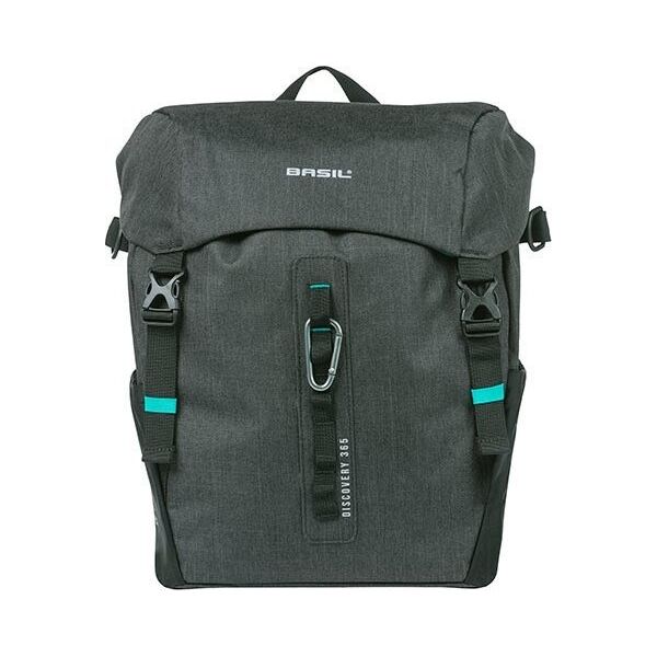 Basil Sakwa pojedyncza BASIL DISCOVERY 365D SINGLE PANNIER BAG L 20L, Hook On System, wodoodporna black melee (NEW 2024)