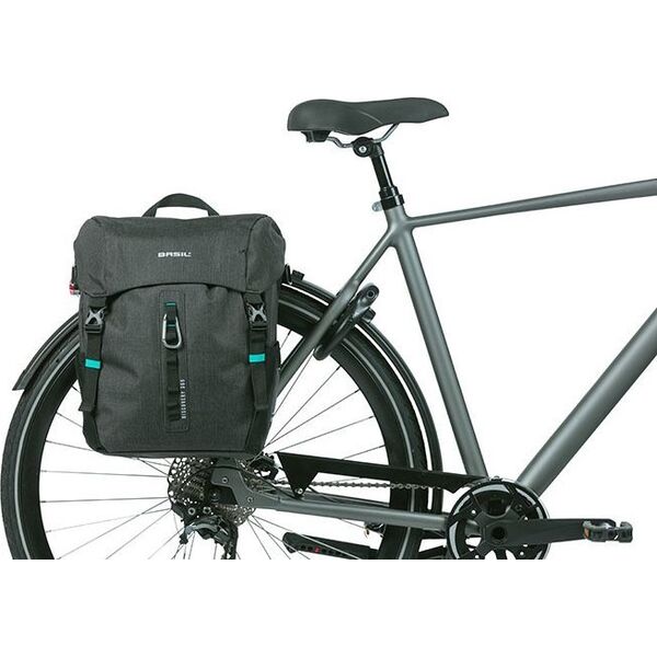 Basil Sakwa pojedyncza BASIL DISCOVERY 365D SINGLE PANNIER BAG L 20L, Hook On System, wodoodporna black melee (NEW 2024)