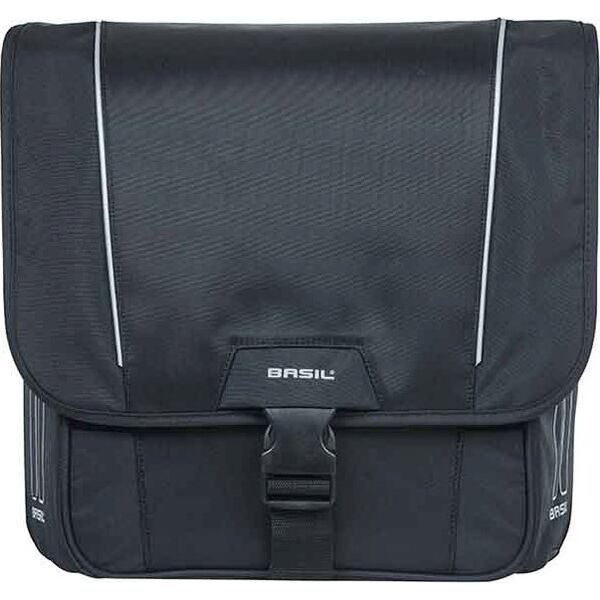 Basil Sakwa miejska podwójna BASIL SPORT DESIGN DOUBLE PANNIER BAG MIK 32L, MIK System (ready to go), czarna (NEW 2024)