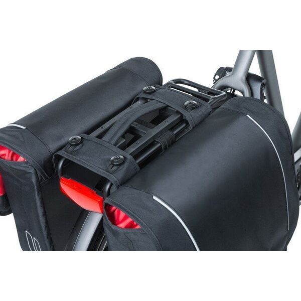 Basil Sakwa miejska podwójna BASIL SPORT DESIGN DOUBLE PANNIER BAG MIK 32L, MIK System (ready to go), czarna (NEW 2024)