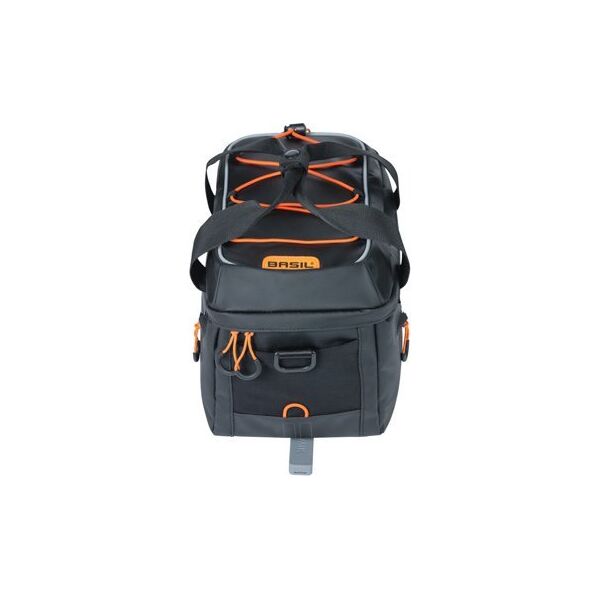 Basil Torba na bagażnik BASIL MILES TARPAULIN TRUNKBAG MIK 7L, MIK System (ready to go), 100% wodoodporna black orange (NEW 2024)