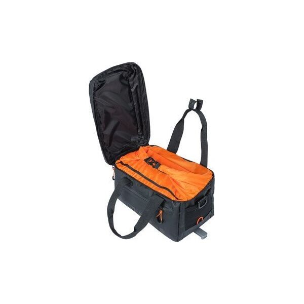 Basil Torba na bagażnik BASIL MILES TARPAULIN TRUNKBAG MIK 7L, MIK System (ready to go), 100% wodoodporna black orange (NEW 2024)