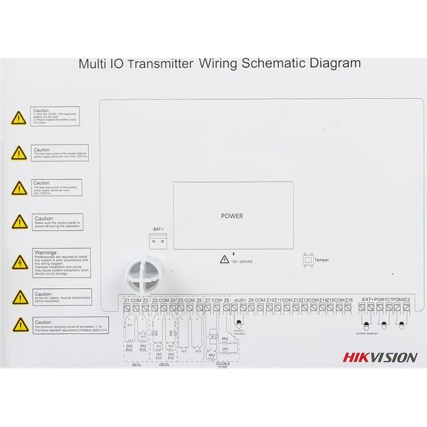 Hikvision Hikvision kelių įvesčių siųstuvas DS-PM1-I16O2-WE AX PRO
