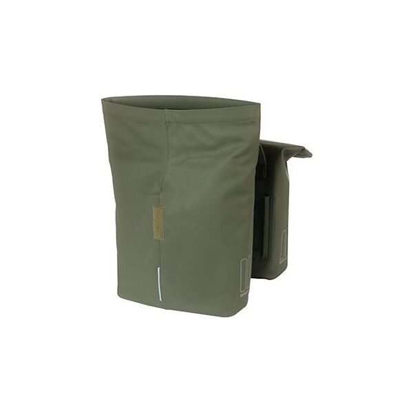 Basil Sakwa miejska podwójna BASIL CITY DOUBLE PANNIER BAG 28-32L, Universal Bridge System, moss green (NEW 2024)