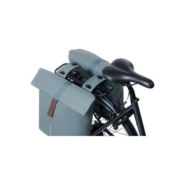 Basil Sakwa miejska podwójna BASIL CITY DOUBLE PANNIER BAG MIK 28-32L, MIK System (ready to go), graphite blue (NEW 2024)