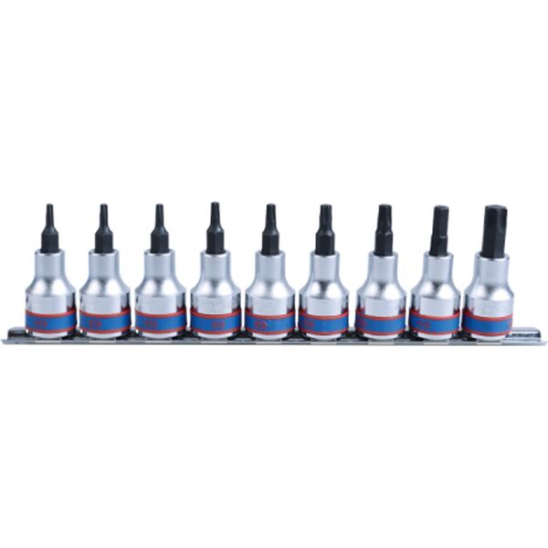 King Tony ZESTAW NASADEK TORX 3/8" 9cz. T10 - T50, SZYNA King Tony