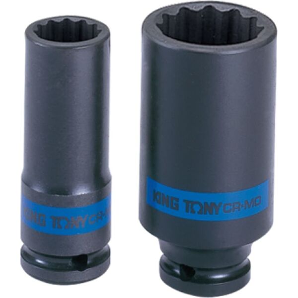 King Tony NASADKA DŁUGA UDAROWA 1/2" 19mm x 80mm, 12-kąt King Tony