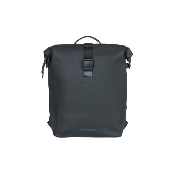 Basil Plecak/Sakwa rowerowa BASIL SOHO BACKPACK NORDLICHT17L, mocowanie na haki Hook-On System, wodoodporny poliester, oświetlenie, night black (NEW 2024)
