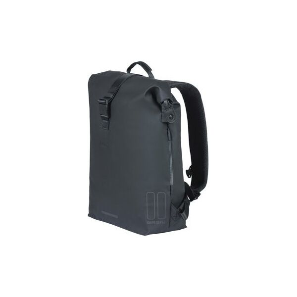 Basil Plecak/Sakwa rowerowa BASIL SOHO BACKPACK NORDLICHT17L, mocowanie na haki Hook-On System, wodoodporny poliester, oświetlenie, night black (NEW 2024)