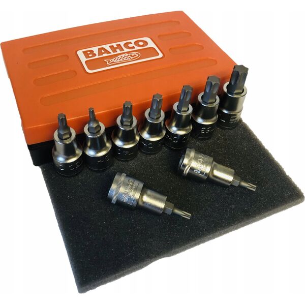 Bahco Bahco Galvučių su antgaliais komplektas, S9 Torx T20-T60 9 vnt. 1/2´´