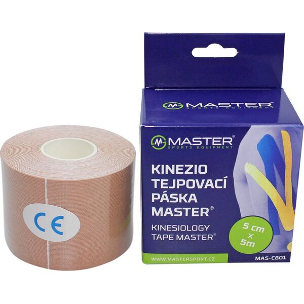 Master Taśma Kinezjologiczna MASTER 5 cm x 5 m Brązowa
